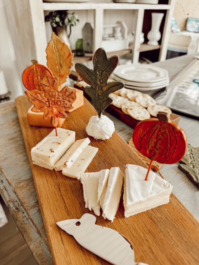 DIY air dry clay cheese markers. Anthropologie style cheese markers