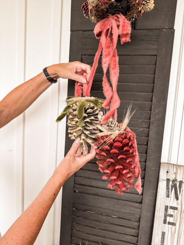 DIY Fall Porch Decor: Easy Pinecone Swag Tutorial