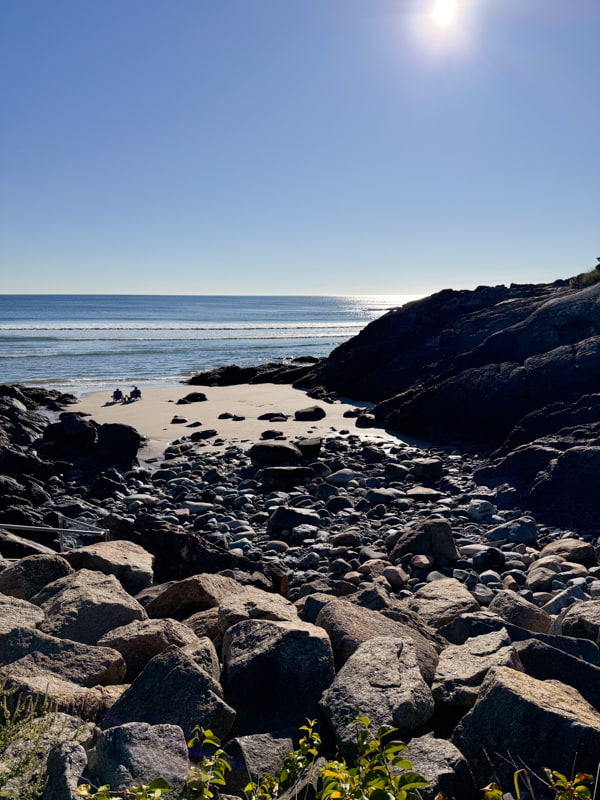 View of the coastline along the Marginal Way in Ogunquit Maine.  New England Adventure