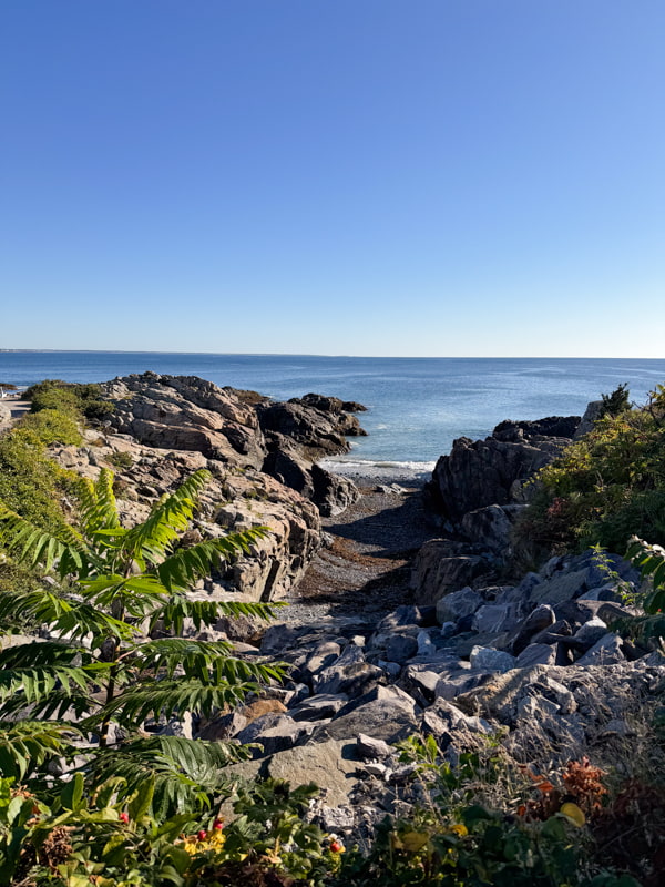 View of the coastline along the Marginal Way in Ogunquit Maine.  During our New England Adventure.  