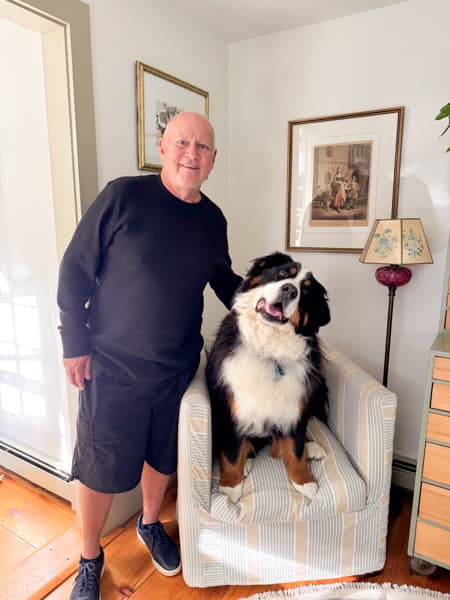 Brad and Ella while visiting Ann in York Maine.