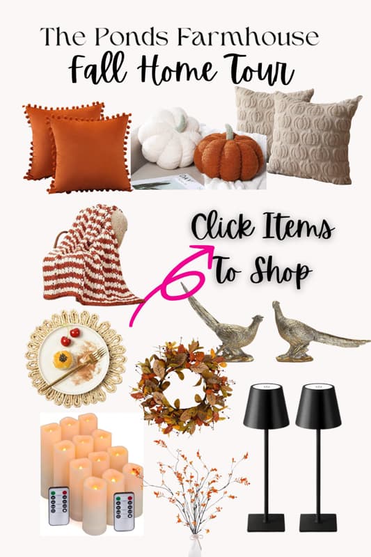 Fall home tour shopping list.  