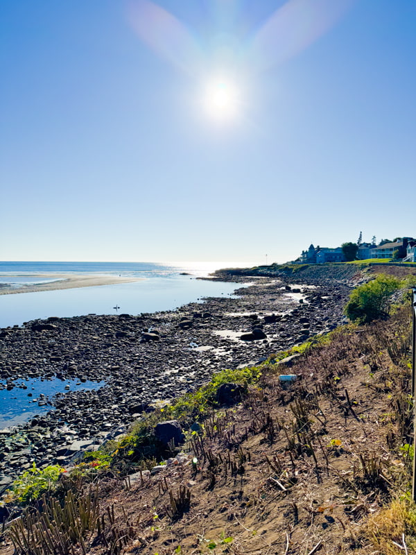 View of the coastline along the Marginal Way in Ogunquit Maine.  