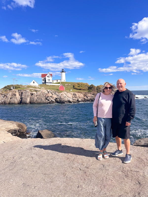 Brad and Rachel at Nubble Lighthouse in York Maine