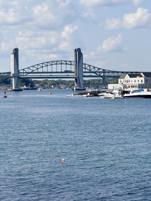 view of the harbor in Portsmouth NH