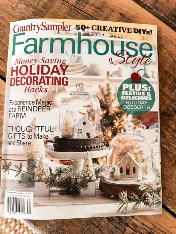 Farmhouse Style Magazine with a feature of my Christmas decor