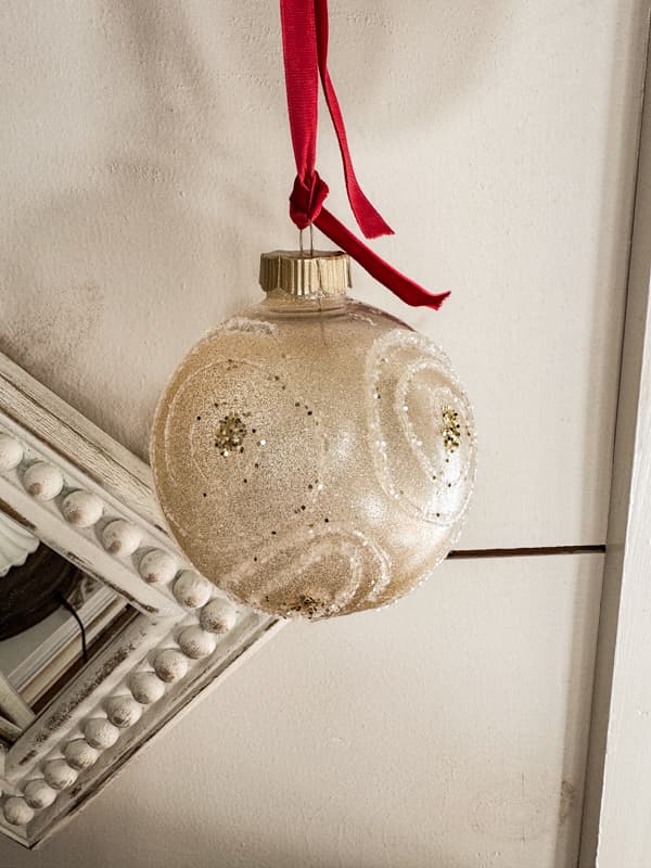 DIY Gold Hot Glue Ornament for Christmas