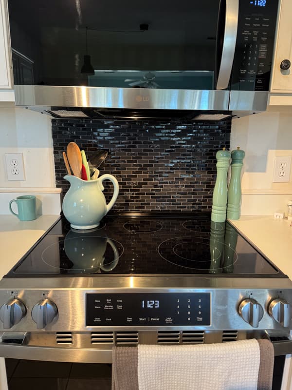 Tile back splash at Jennifer's.