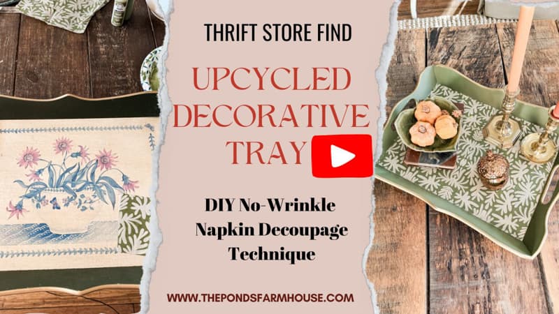 Video for thrift store find Upcycled Decorative Tray