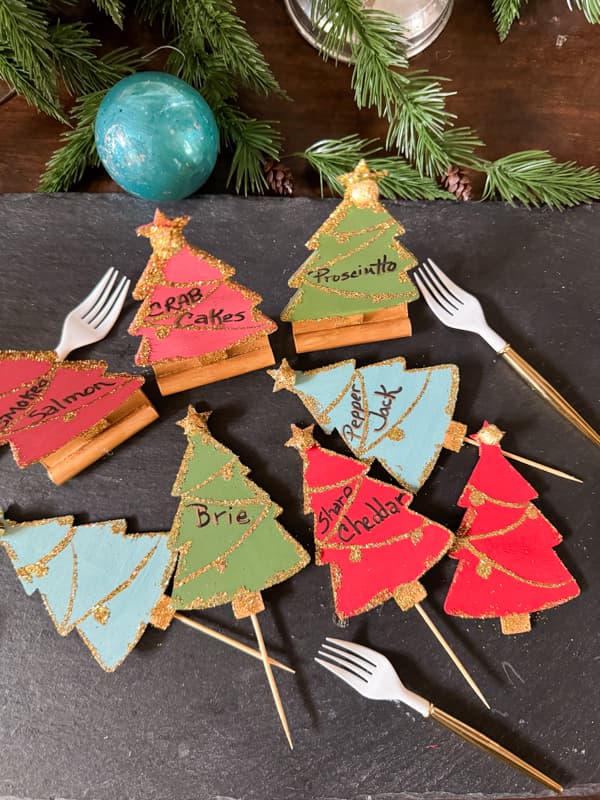 DIY Dollar Tree Christmas Cheese Markers.