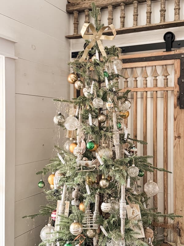 Christmas Tree filled with DIY ornaments.  