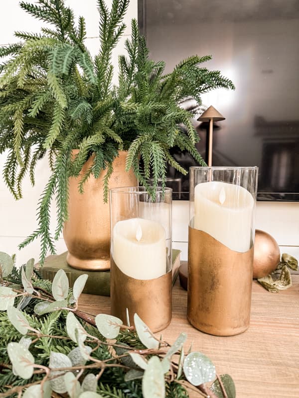 DIY Dollar Tree Glass Candle Holders project.