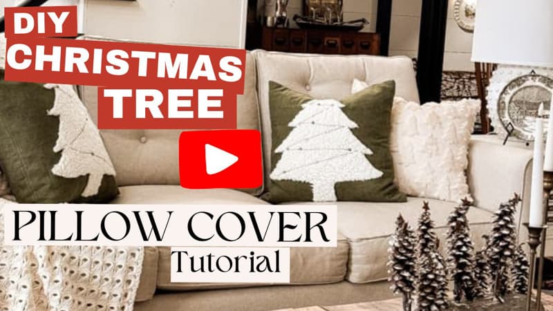 Video for DIY Christmas Tree Pillow cover