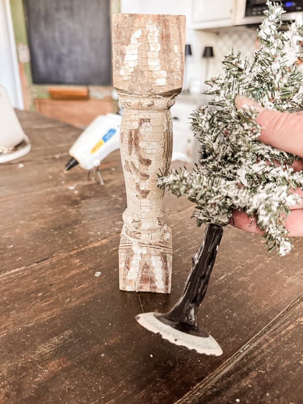 Wood Christmas Ornaments made with Chippy old posts for Christmas tree stands.  