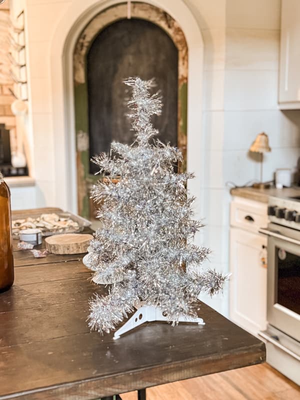 Faux Vintage Tinsel Tree