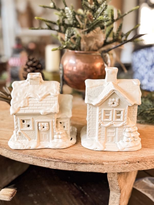 DIY Pottery Barn Inspired Christmas Houses makeover.