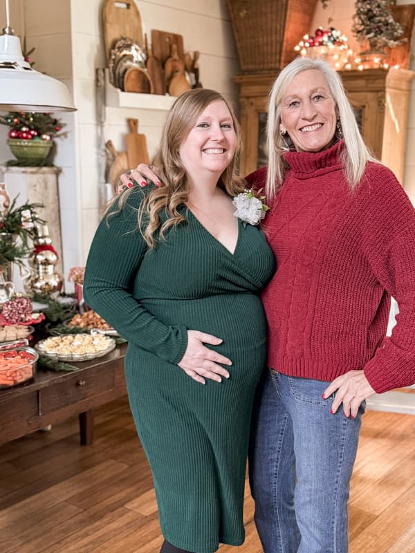 Jessica and Karen at The Baby Shower Brunch.  