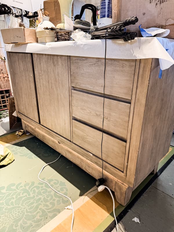 console table from thrift store.